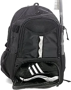 Athletico Turf Lacrosse Bag - Extra Large Lacrosse Backpack - Holds All Lacrosse or Field Hockey Equipment - Two Stick Holders and Separate Cleats Compartment