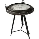 Urban Designs Industrial Porthole Metal Round Clock Coffee and End Table - Beach Style - Side Tables And End Tables - by Urban Designs, Casa Cortes | Houzz