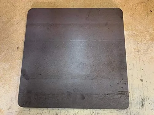 1/4 x 16" x 16" Rounded Corners Steel Plate, A36 Steel, 0.25" Thick, Use for Pizza Steel After descaling and Cleaning…