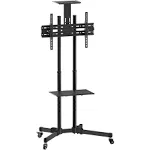 Mount-It! Height Adjustable Mobile TV Cart & Shelf