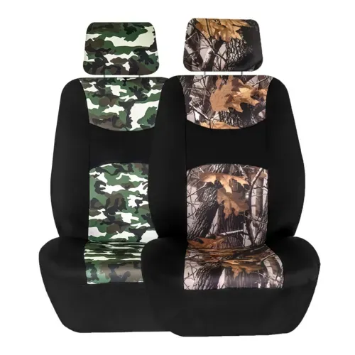 FH Group Buck59 Hunting Inspired Print Seat Covers Fit for Car Truck SUV VanFull Set, Size: Universal, Brown