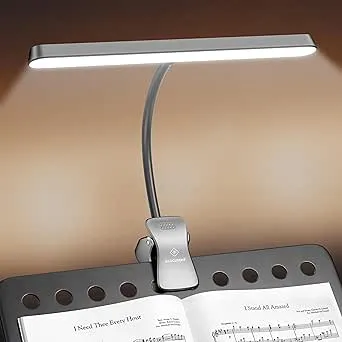 Glocusent 57 LED Super Bright Music Stand Light, Eye Caring Clip-on Piano Light, 3 Color & 5 Brightness, USB-C Rechargeable, Long Lasting up to 140 Hrs, Perfect for The Piano, Sheet Music, Guitar