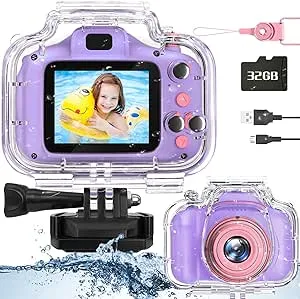 Miiulodi Kids Camera Waterproof Camera for Kids Birthday Gift for Girls 1080P...