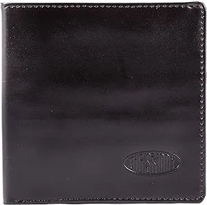 Big Skinny Men&s RFID Blocking World Leather Bi-Fold Slim Wallet, Holds Up to 25 Cards, Black