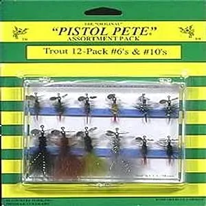 Pistol Pete Hi-Country Fishing Flies, Size 6/10, Assorted