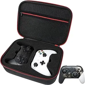 Younik Controller Carrying Travel Case, Protective Hard Case for 2 Controllers, Compatible with PS-5, PS-4, X-box 1, Switch Pro and Other Universal Sized Controllers