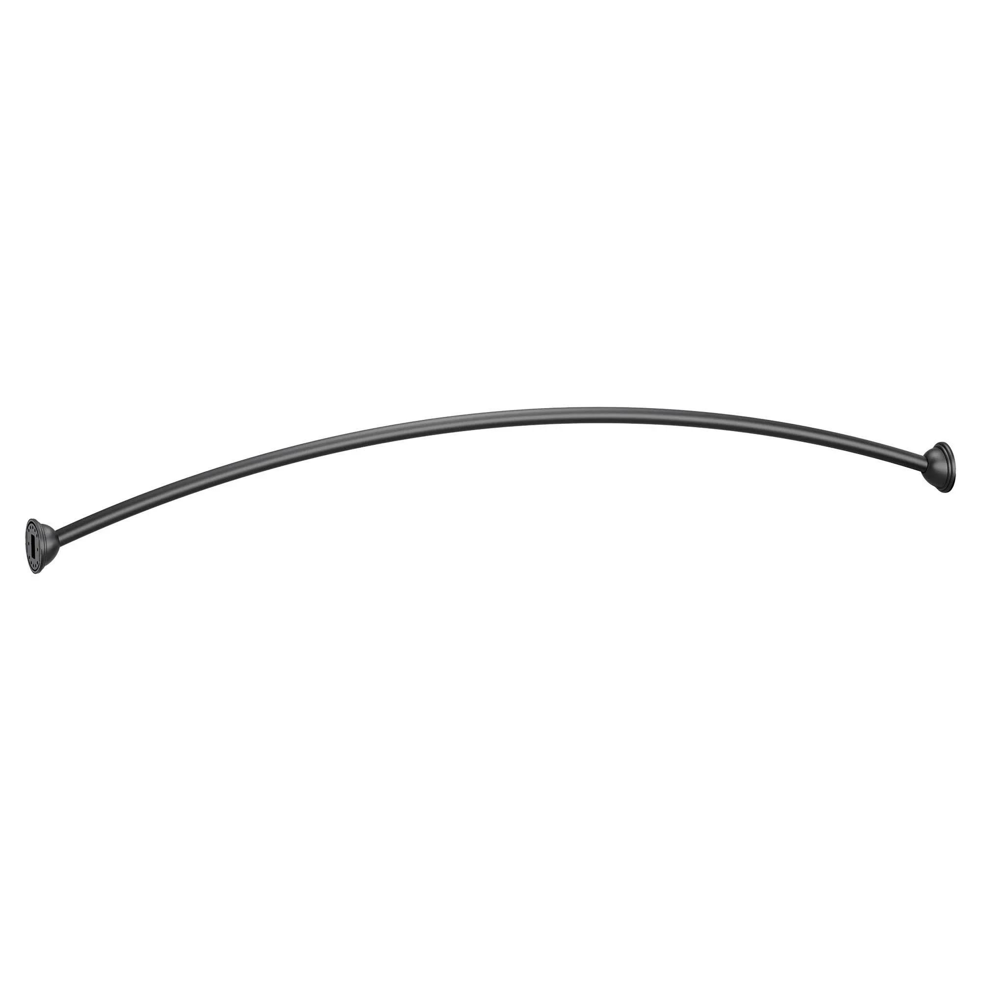 60" Curved Fixed Shower Curtain Rod Moen Finish: Black