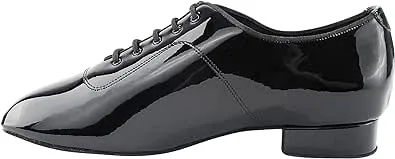 Very Fine Mens Dance Shoe Paris II V-Sheen Black Patent Leather Waltz Tango S...