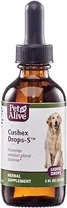 PetAlive Cushex Drops-S, Adrenal Gland Balance Herbal Pet Supplement, 2fl oz., 59ML