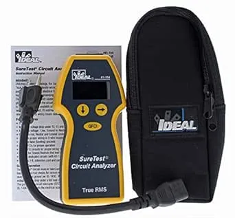 IDEAL INDUSTRIES INC. 61-164 SureTest Circuit Analyzer, CATIII 300V AC,Yellow