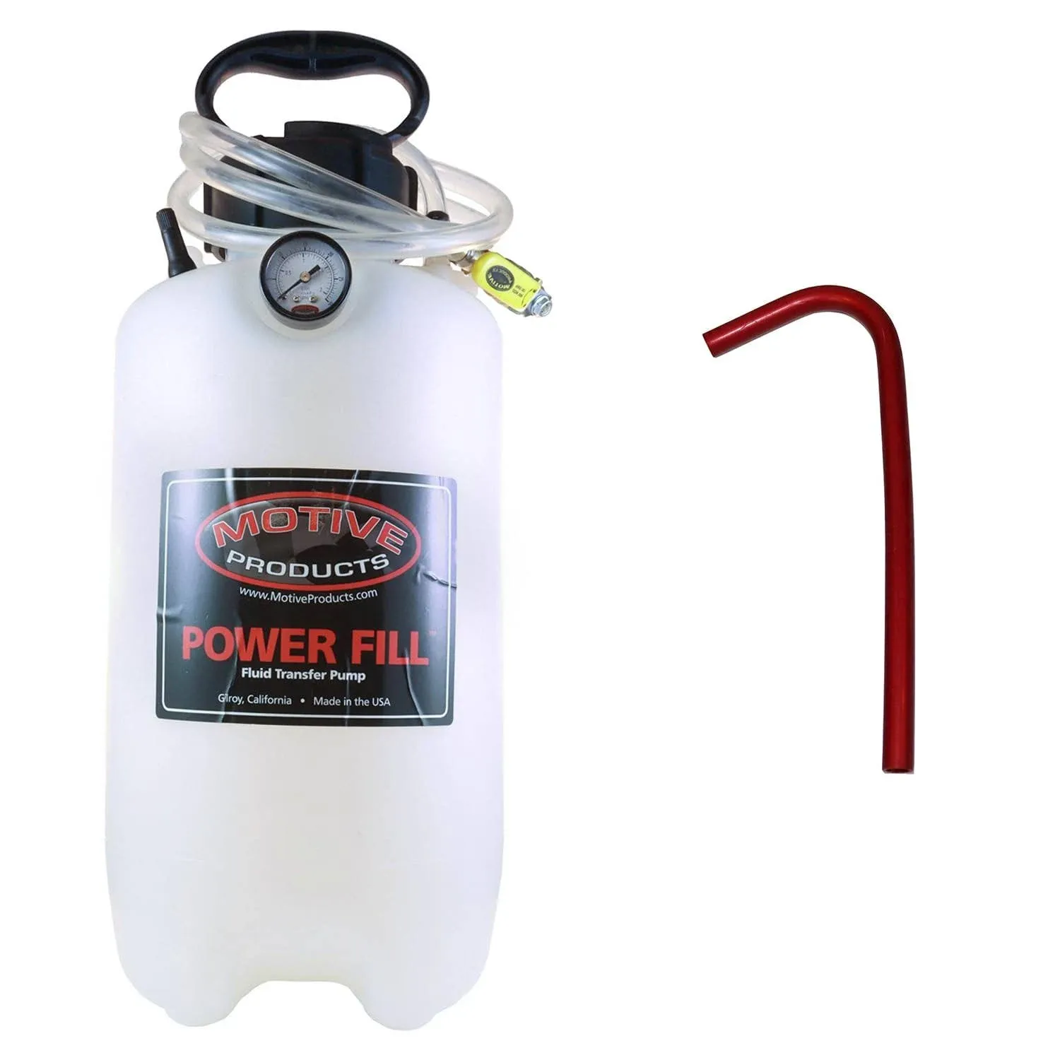 Motive Products 1745 Power Fill Pro Fluid Transfer Pump 2 GAL Tank with Schra...