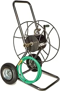 Yard Butler Hose Reel Cart with Wheels Heavy Duty 200 Foot Metal Hose Reel Suitable for Gardens, Lawns and Outdoor - IHT-2EZ