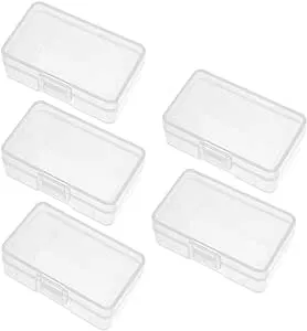 5Pcs Battery Storage Case Holder Transparent For 9V Battery Capacity