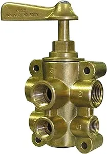 GROCO 6-Port NPT Bronze Fuel Valve 1/2&quot; Main - 3/8&quot; Return FV-65038