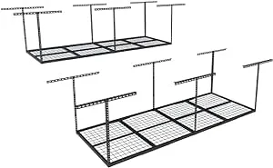 FLEXIMOUNTS 3x8 Overhead Garage Storage Rack Adjustable Garage Storage Organization Systerm