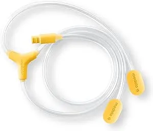 Medela Tube de rechange, compatible avec le tire-lait mains libres New Pump in Style, pièces de rechange authentiques, fabriqué sans BPA, 1 lot, jaune clair