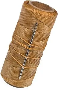 270 Feet of Waxed Polyester Sail Twine and Needle Ideal for Rope Whipping, Canvas ...