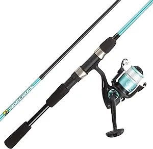 Beginner Open Face Spinning Rod And Reel 6 Ft Fiberglass Fishing Pole