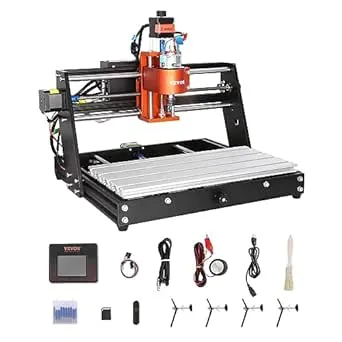 VEVOR CNC Router Machine, 60W, 3 Axis GRBL Control Wood Engraving Carving Milling Machine Kit, 300 x 200 x 60 mm/11.8 x 7.87 x 2.36 in Working Area