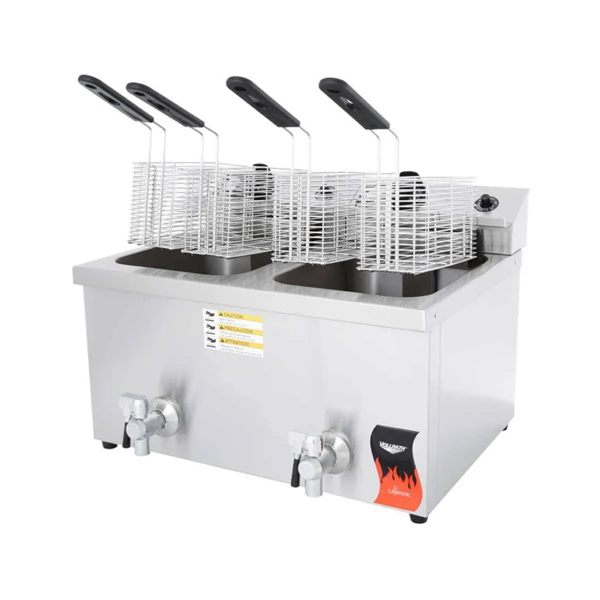 Vollrath 40710 30 lb Dual Pot Electric Countertop Fryer | 220V