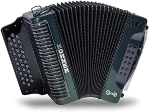 Hohner Corona C-II Next Generation GCF Diatonic Accordion Green-Gold w/ Straps