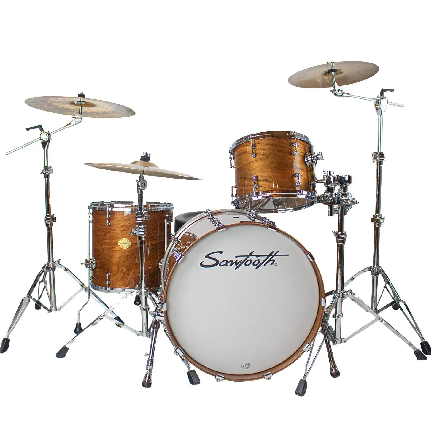 Sawtooth Hickory Series 24" Bass Drum, 3PC Shell Pack, Natural Gloss