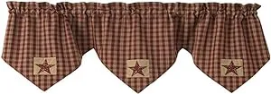 Sturbridge Patch Valance Triple Point Wine 60x20”