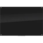 U Brands Glass Dry Erase Board, 70 x 35 Inches, Black Non-Magnetic Surface, Frameless