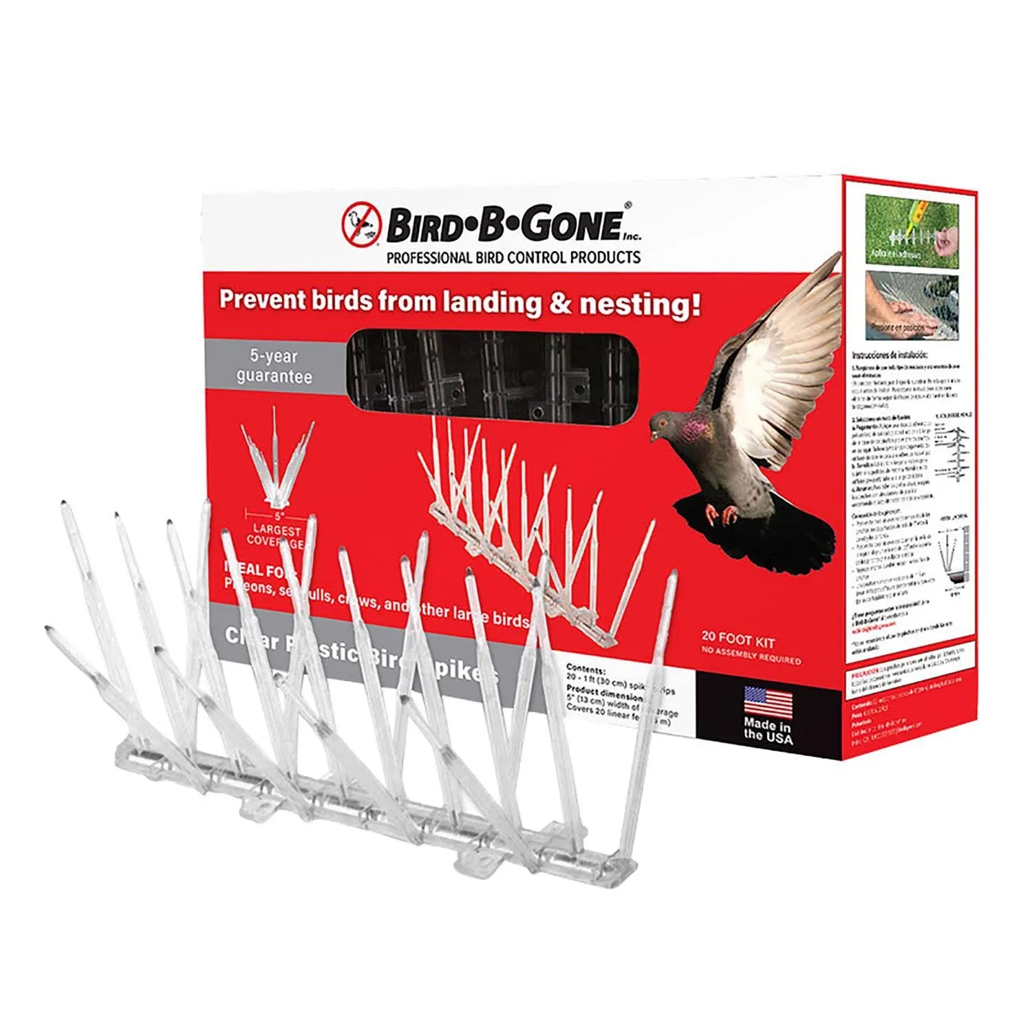 Bird B Gone MM2000-5/20 5in - 20ft. Plastic Bird Spikes