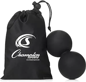 Champion Sports DLMB Peanut Massage Balls; Black