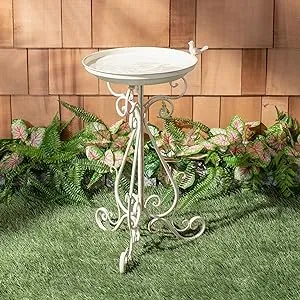 SAFAVIEH PAT5024A Outdoor Collection Ashlan Pearl White 29-inch Bird Bath