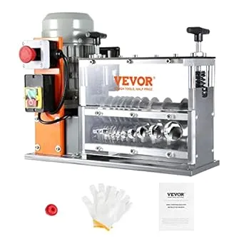 VEVOR Wire Stripping Machine 0.06-1.5 inch,Wire Stripper Machine 11 Channels 10 Blades, Automatic Wire Stripping Tool with Manual Hand Cranked Industrial for Recycling Copper Wire Stripper