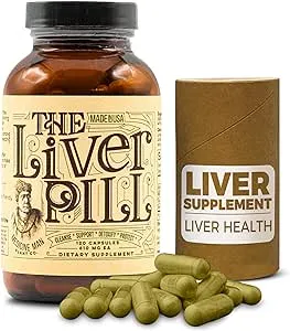 The Liver Pill 120 Capsules - Herbal Liver Cleanse Detox & Repair Pills with Burdock Root, Milk Thistle, Rosemary, and Flax Seed - Non-GMO, Organic, and Natural Liver Detox Pills for Men and Women