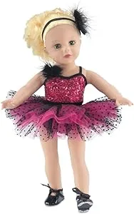 18 Inch Doll Clothes | Amazing Pink and Black Jazz Ballet Outfit, Includes... 