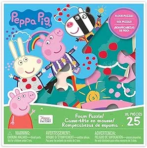 Peppa Foam Jigsaw Puzzle, Large Floor Puzzle, 25 Piece Puzzle for Kids 3 and Up, Peppa Pig Toys