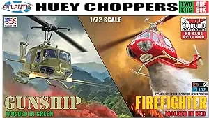 Atlantis - Huey Chopper 2 Pack Fire Fighter and Gunship 1/72 - M1026