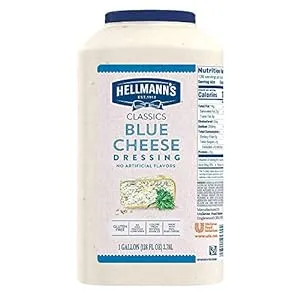 Hellmann's Classics Blue Cheese Salad Dressing Jug Gluten Free, No Artificial Flavors or High Fructose Corn Syrup, Colors from Natural Sources, 1 gallon (Pack of 1)