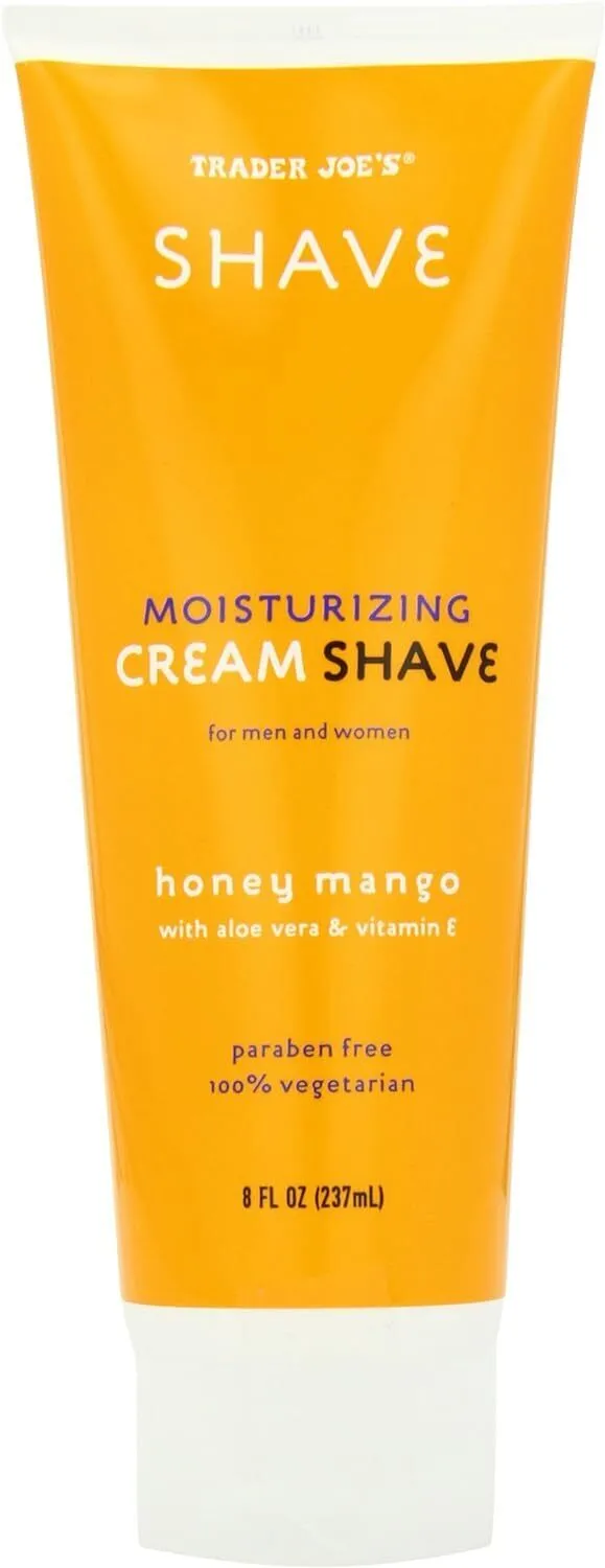 (2 Pack) Trader Joe's Honey Mango Moisturizing Shave Cream with Aloe Vera and Vitamin E for Men and Women