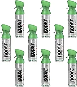 Boost Oxygen Natural Portable 5 Liter Pure Oxygen Canister, Flavorless (9 Pack)