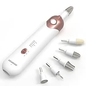 Electric Manicure Pedicure Kit, Electric Nail File for Natural Nails,Nail Grinder for Thick Nails,Hand & Foot File Trimmer Buffer Tools(White)