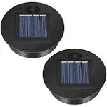 2 Pack Solar Lights Replacement Top - 7 lumens LED Solar Panel Lantern 2.76in