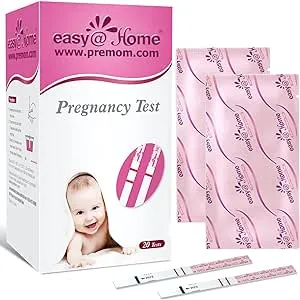 Easy@Home 25 Ovulation Predictor Kit Test Sticks Midstream Fertility Tests Powered by Premom Ovulation Predictor App and Period Tracking Free iOS and Android App 25 LH Tests