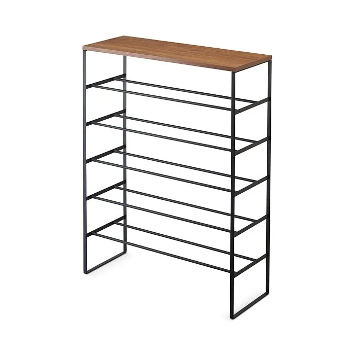 Tower 6-Tier Wood Top Shoe Rack 