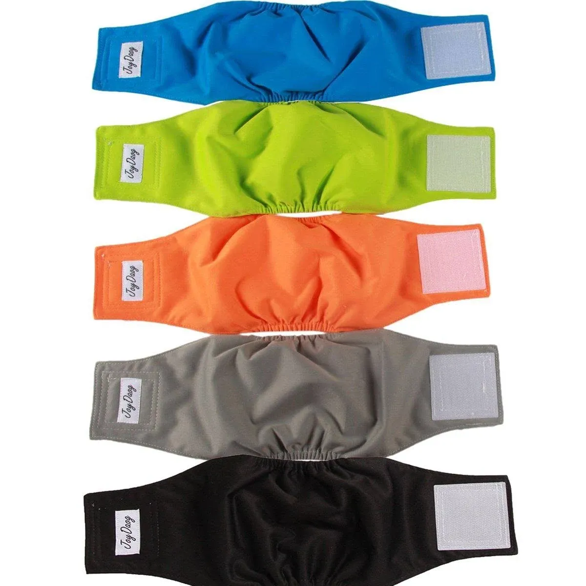 JoyDaog Reusable Belly Bands,5 Pack Premium Washable Dog Diapers Male , SMALL