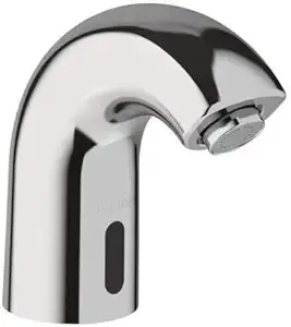 Sloan SF-2100 Sensor Activated Touch-Free Faucet, Commercial Grade w/Mounting Hardware - 0.5 GPM Plug Adapter Hardwired Deck-Mounted Low Body with 4" Trim Plate, Polished Chrome Finish, 3362103