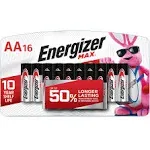 Energizer AA Batteries, Max Alkaline 16 Count