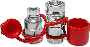 TL43 1/4&#034; NPT Thread 1/4&#034; Body Flat Face Hydraulic Quick Connect Coupler Set