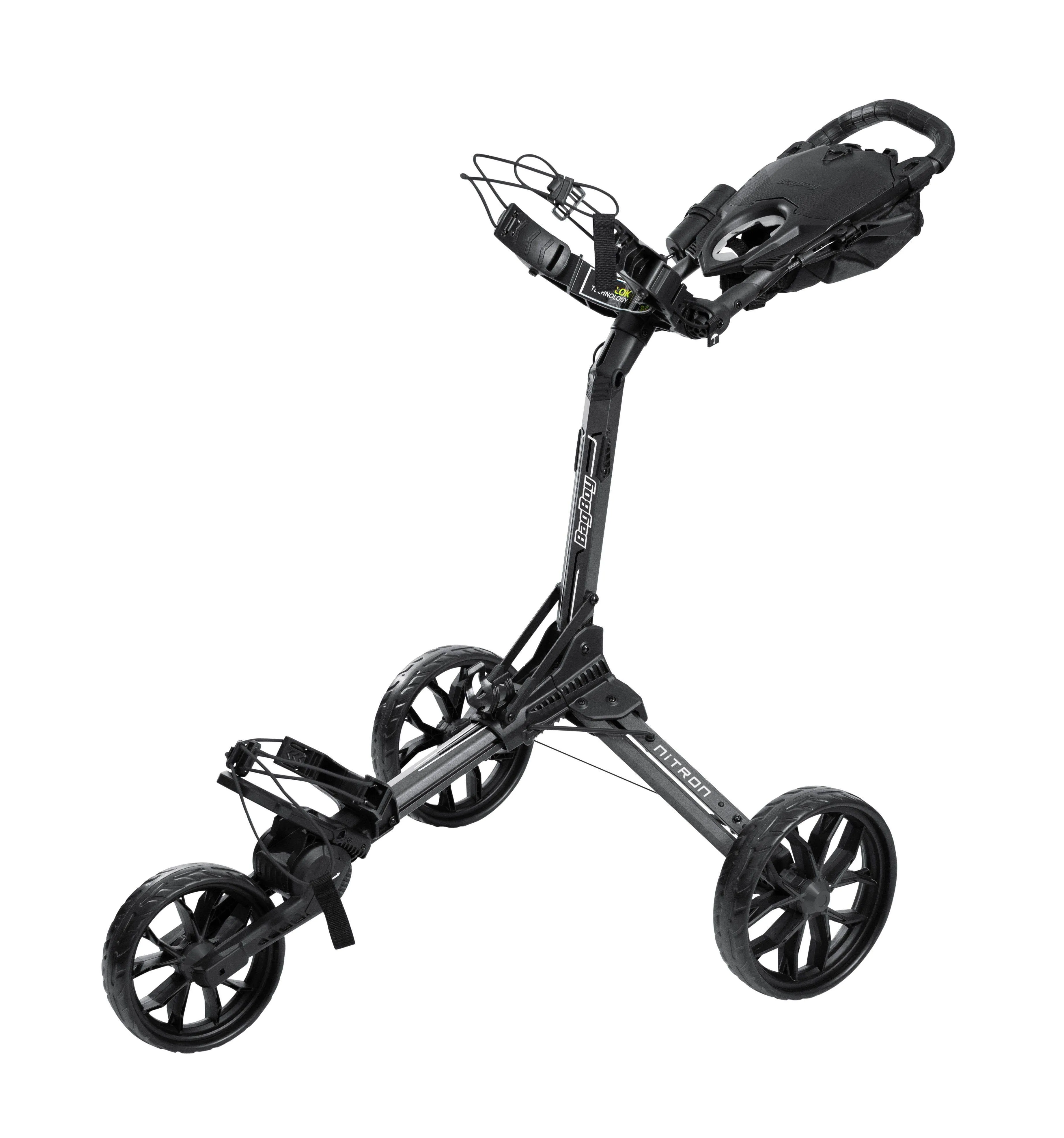 Bag Boy Nitron Auto-Open Push Cart Graphite Charcoal