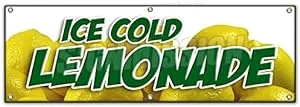 72" Lemonade 1 Banner Sign lemonaid ice Cold Fresh Homemade Drinks Food