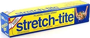 Stretch-Tite Premium Plastic Food Wrap, 500 Sq. Ft., 516.12-Ft. x 11.5/8-Inch (500 Sq Ft (Pack of 4))